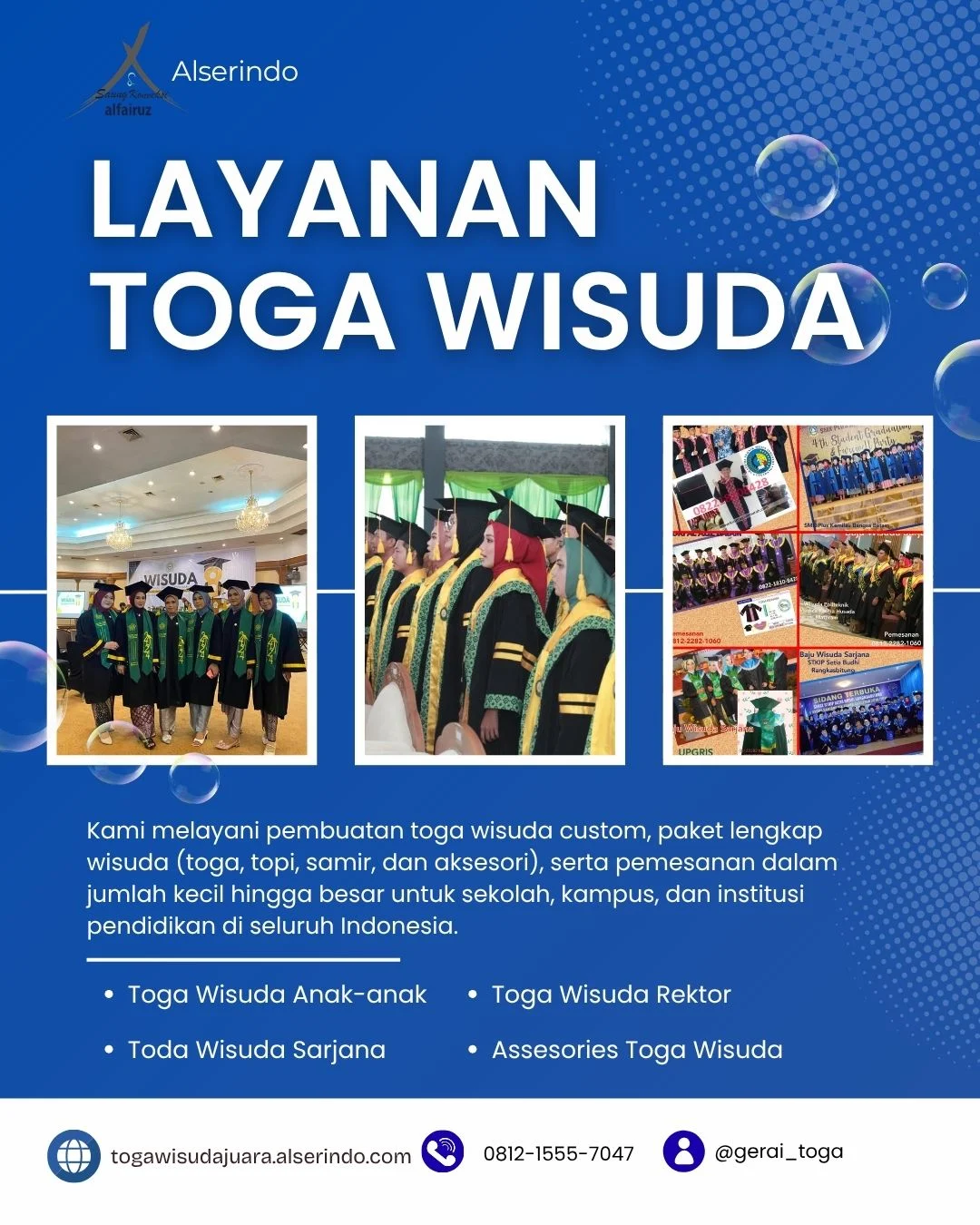 Ilustrasi bagaimana memilih supplier toga wisuda sarjana? Tangerang Selatan